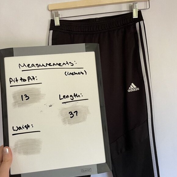 Adidas climacool black and white stripes casual mid rise sweatpants casual - Picture 5 of 7